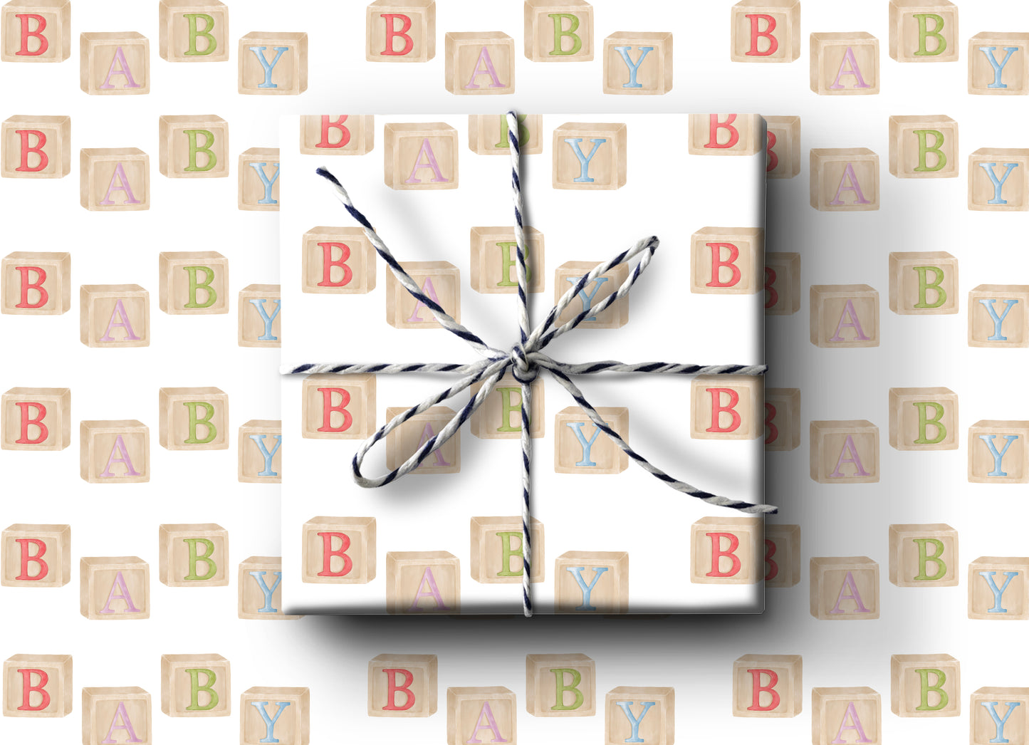 Baby Blocks Wrapping Paper