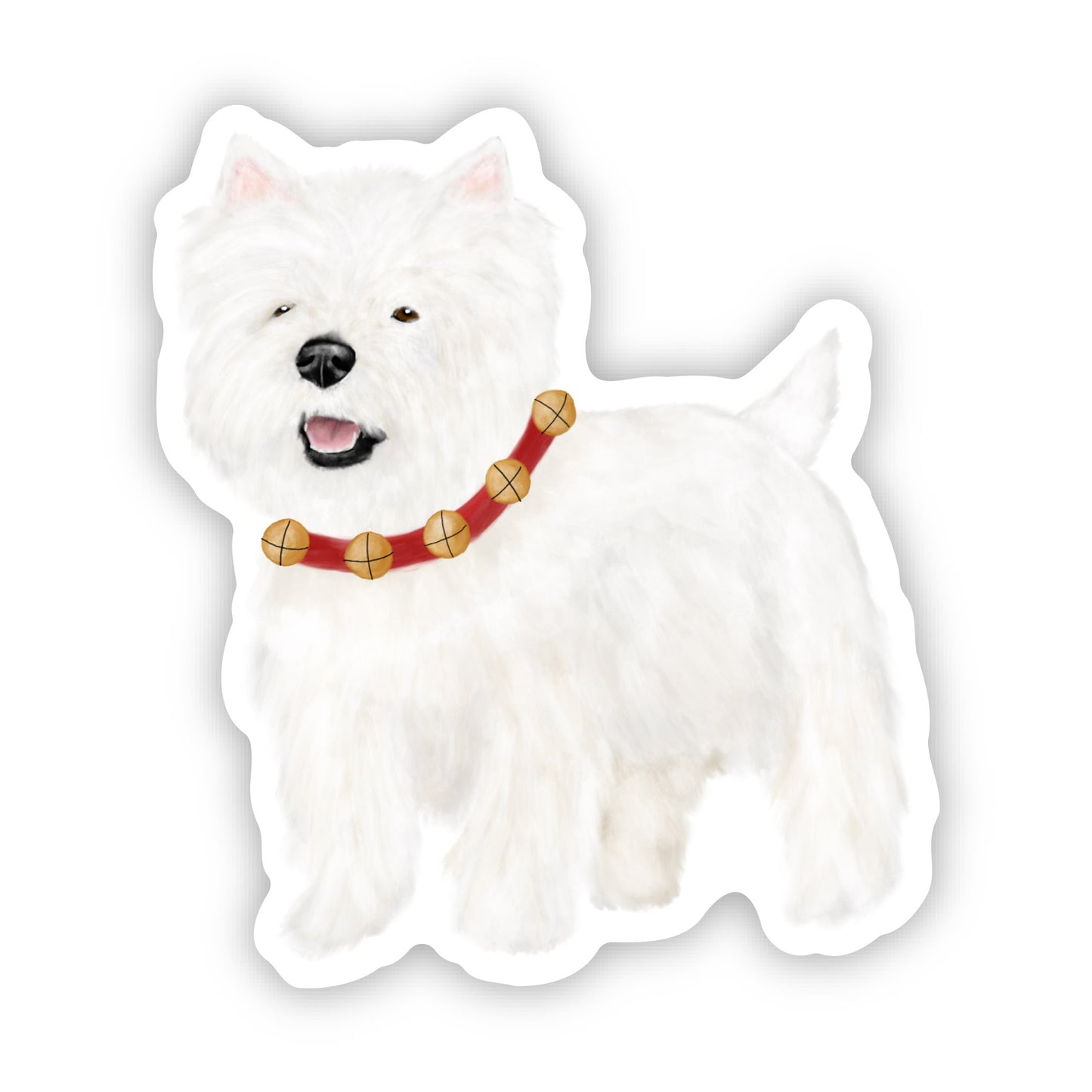 Holiday Westie Sticker