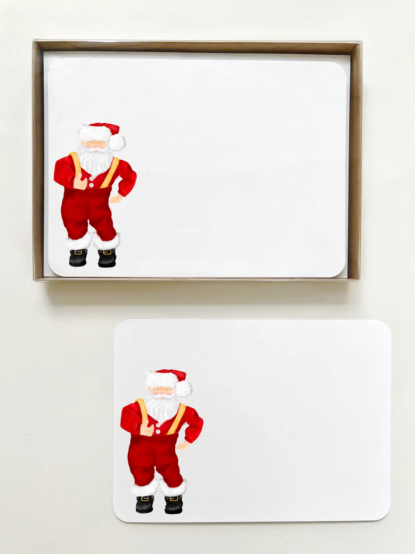 Dancing Santa Flat Notecards