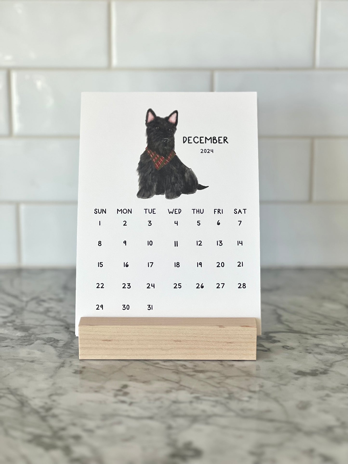 Dog 2024 Desk Calendar
