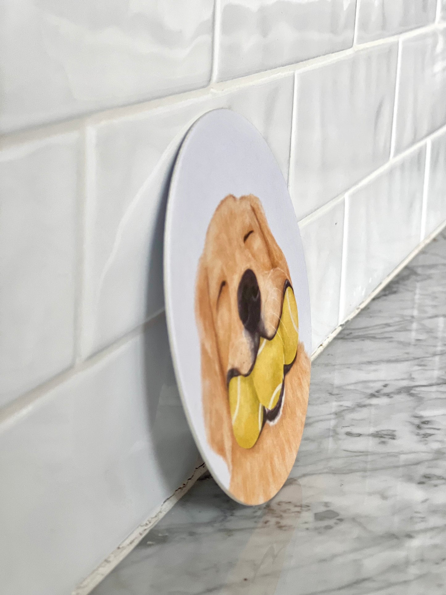 Dog With Tennis Balls Coasters