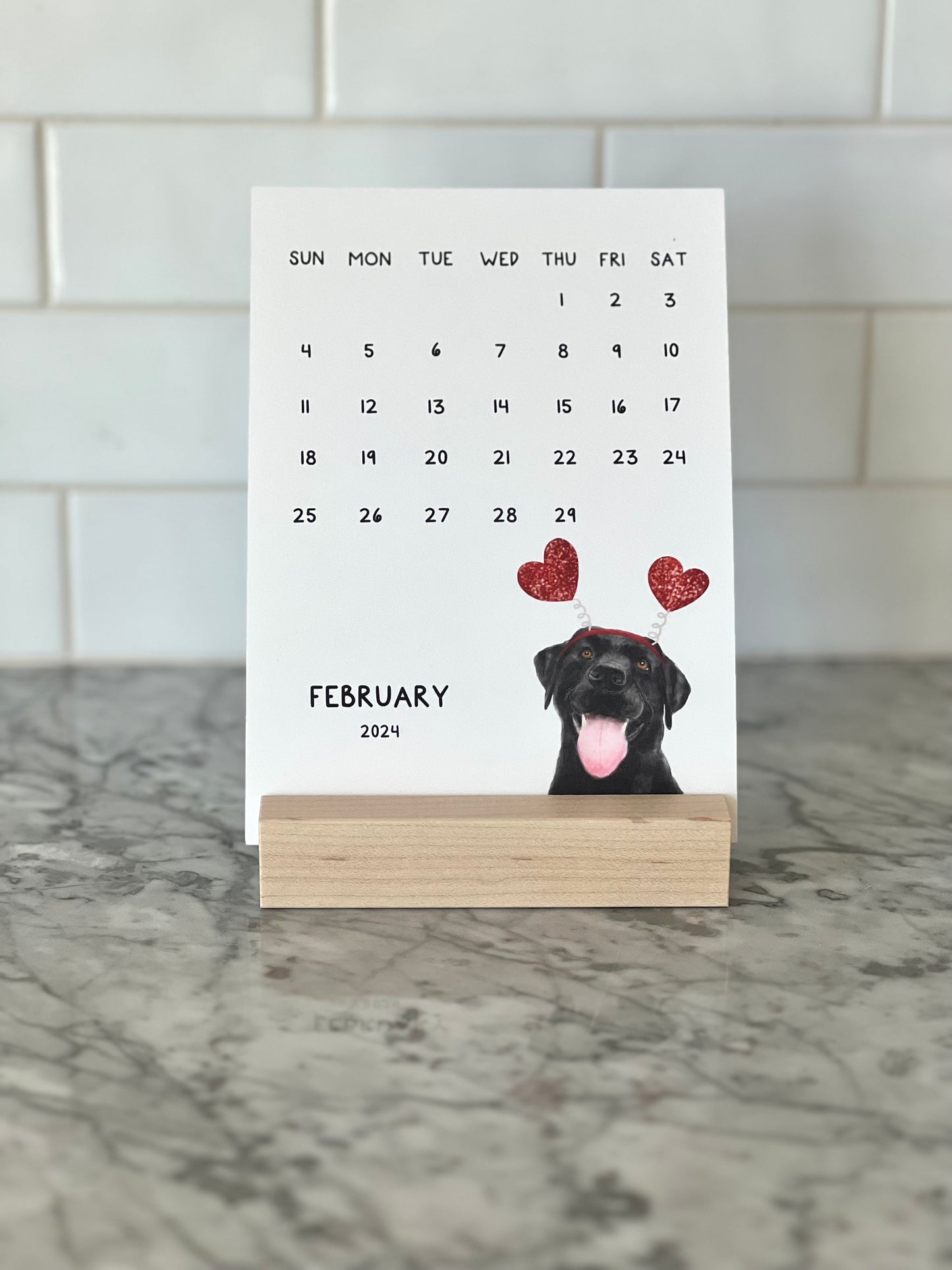 Dog 2024 Desk Calendar