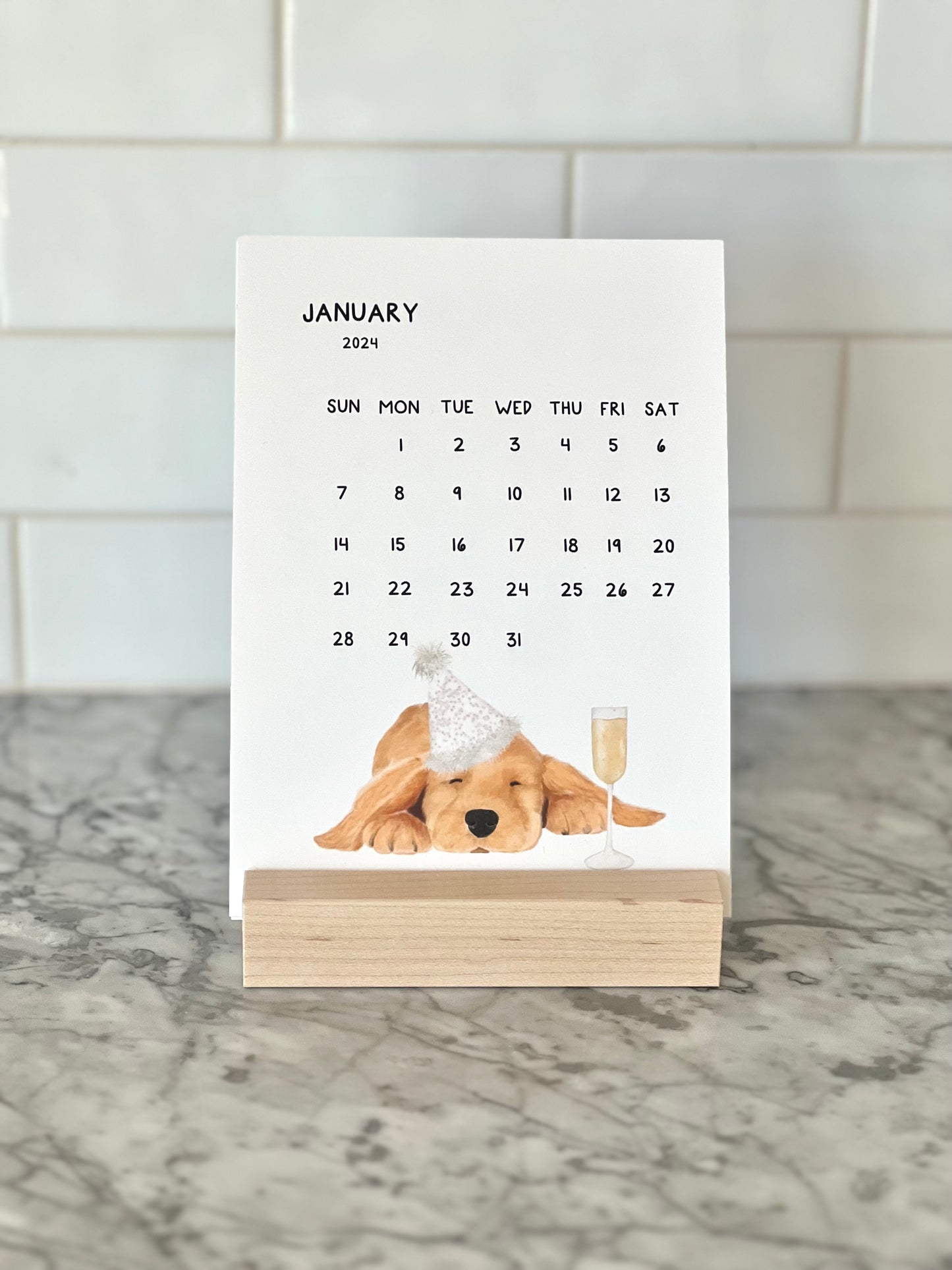 Dog 2024 Desk Calendar