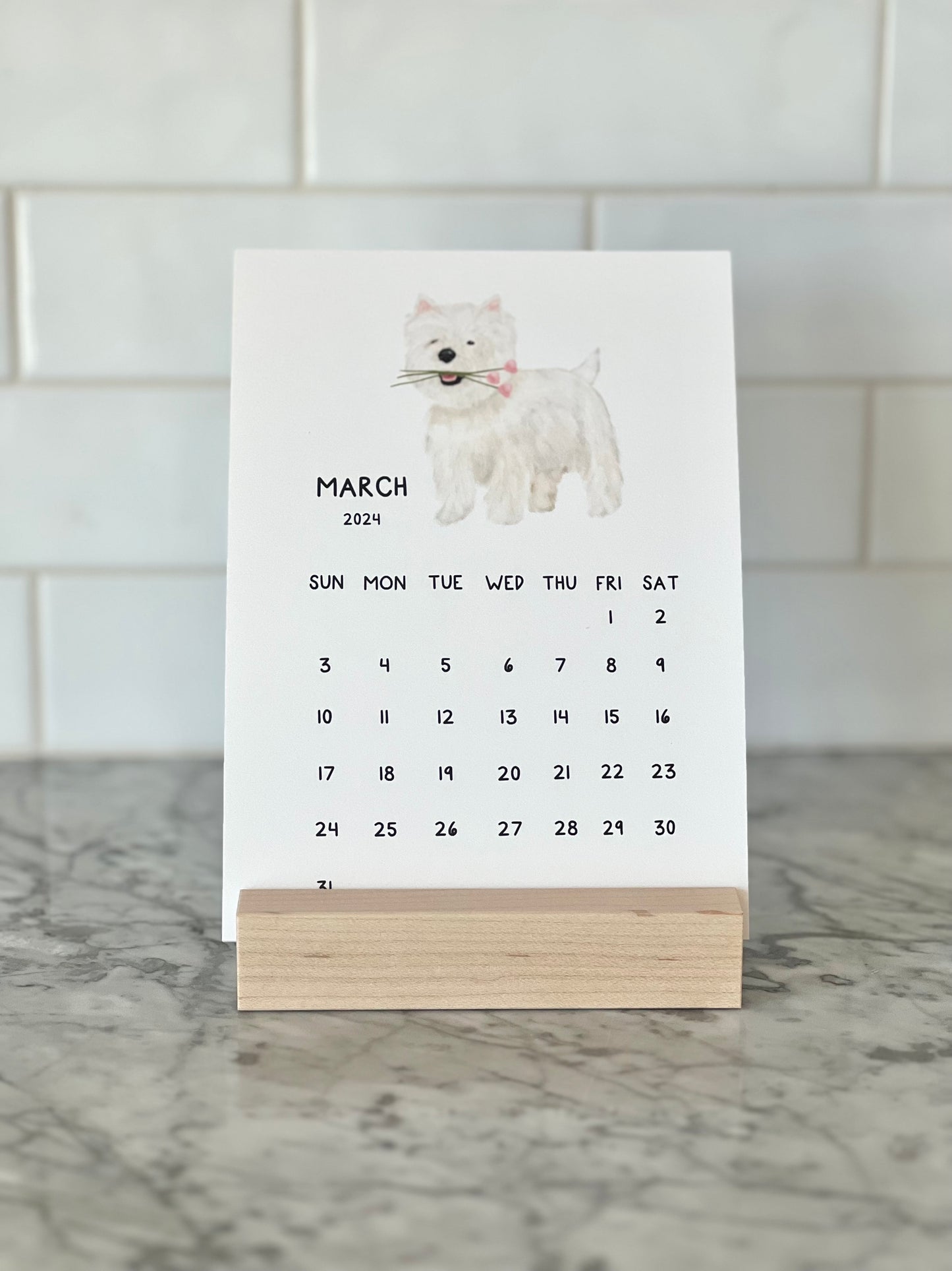 Dog 2024 Desk Calendar