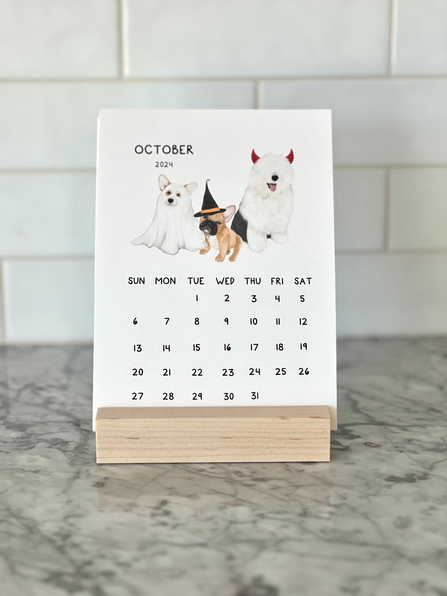 Dog 2024 Desk Calendar