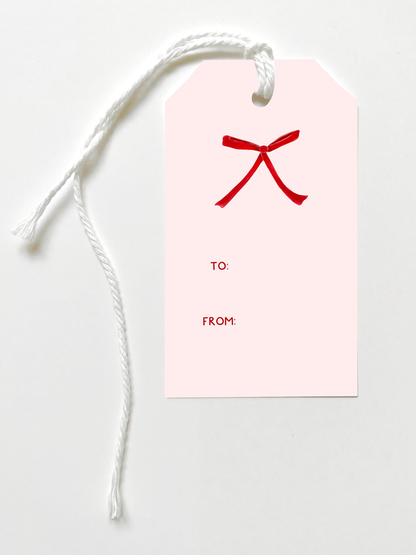 Red Bow Gift Tags