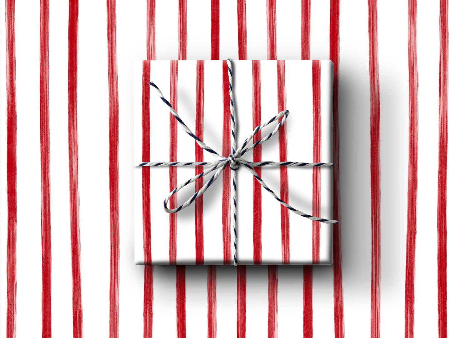 Red Stripes Wrapping Paper