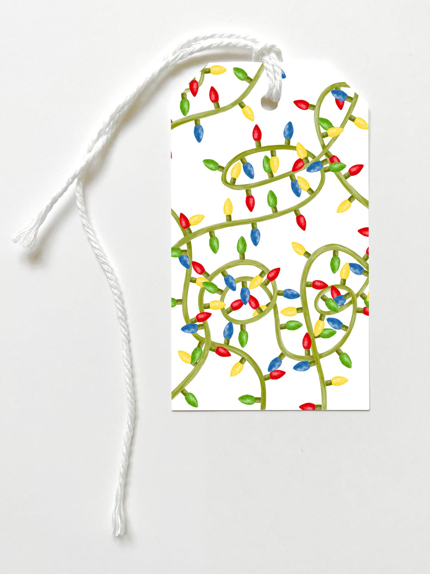 Tangled Christmas Lights Gift Tags