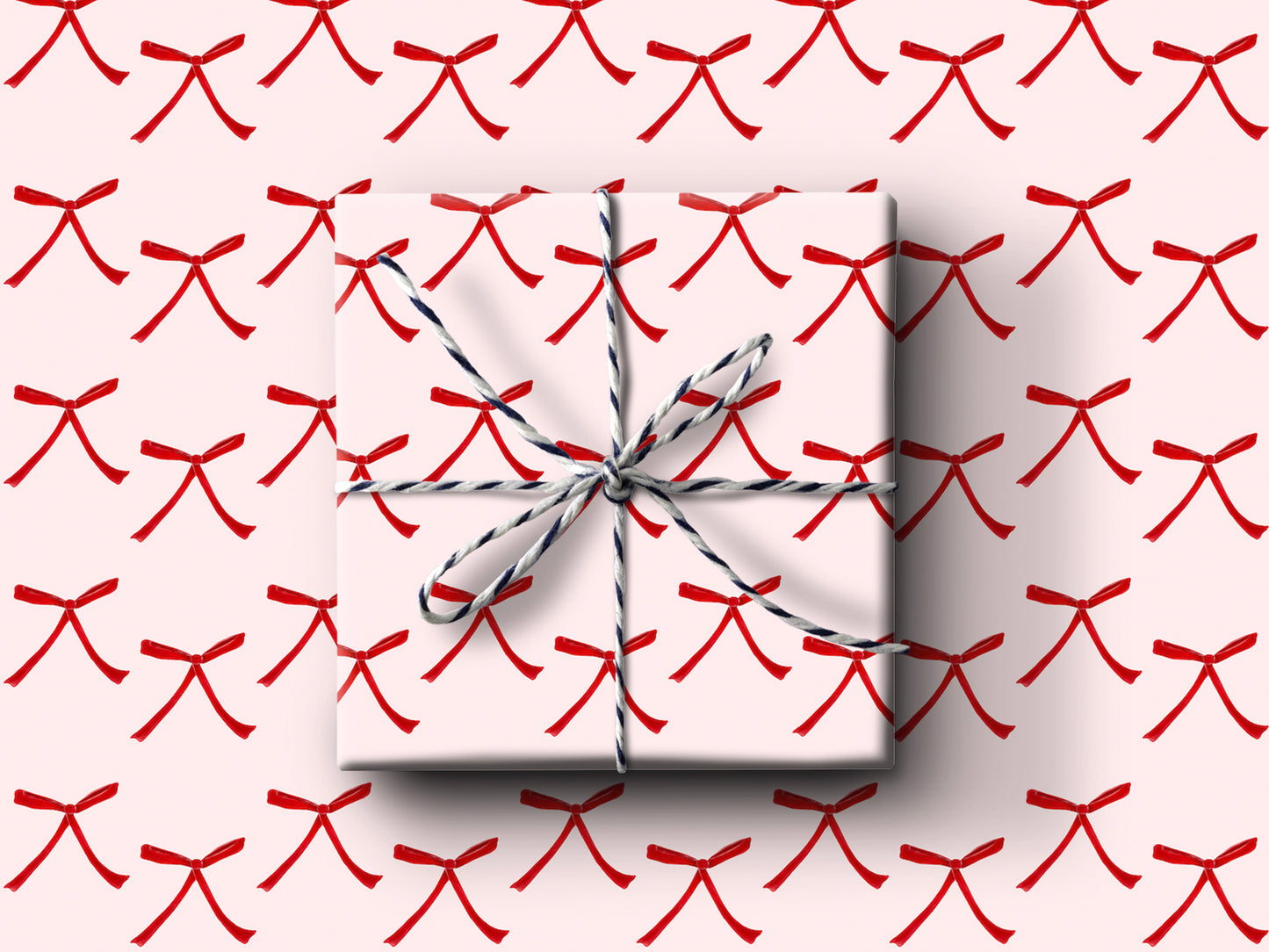 Red Bow Wrapping Paper
