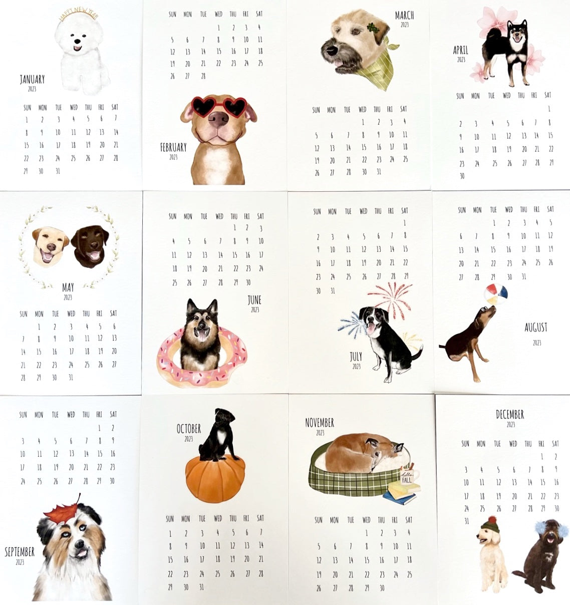 Dog 2023 Desk Calendar