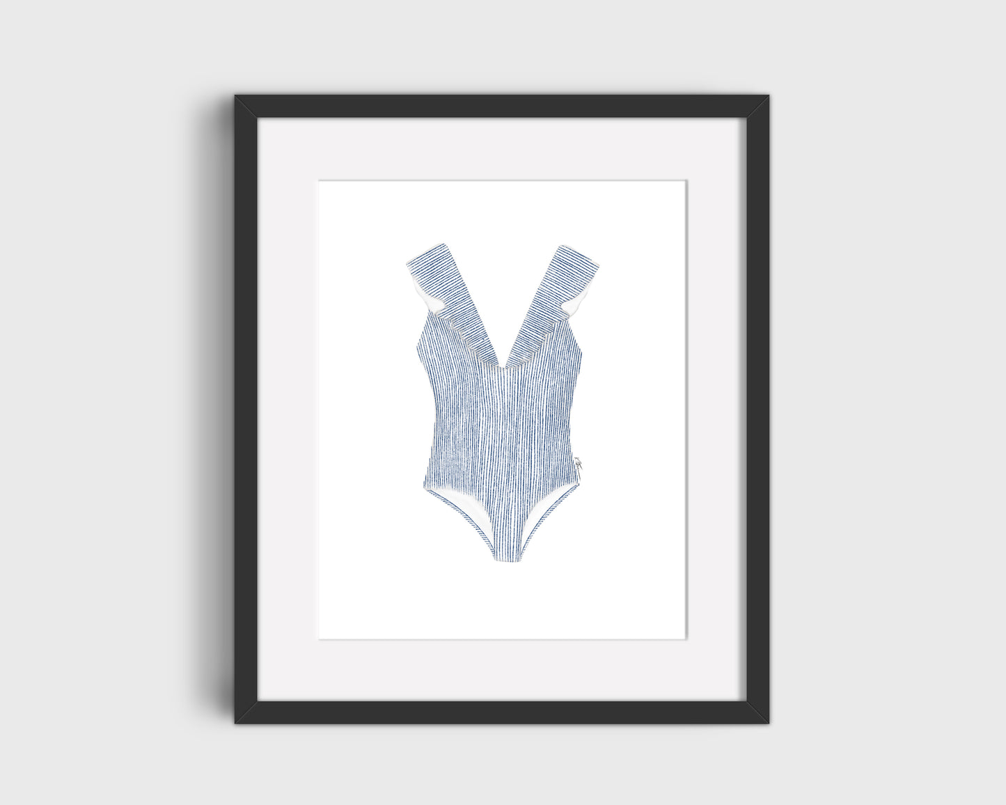 Striped Bathing Suit Art Print