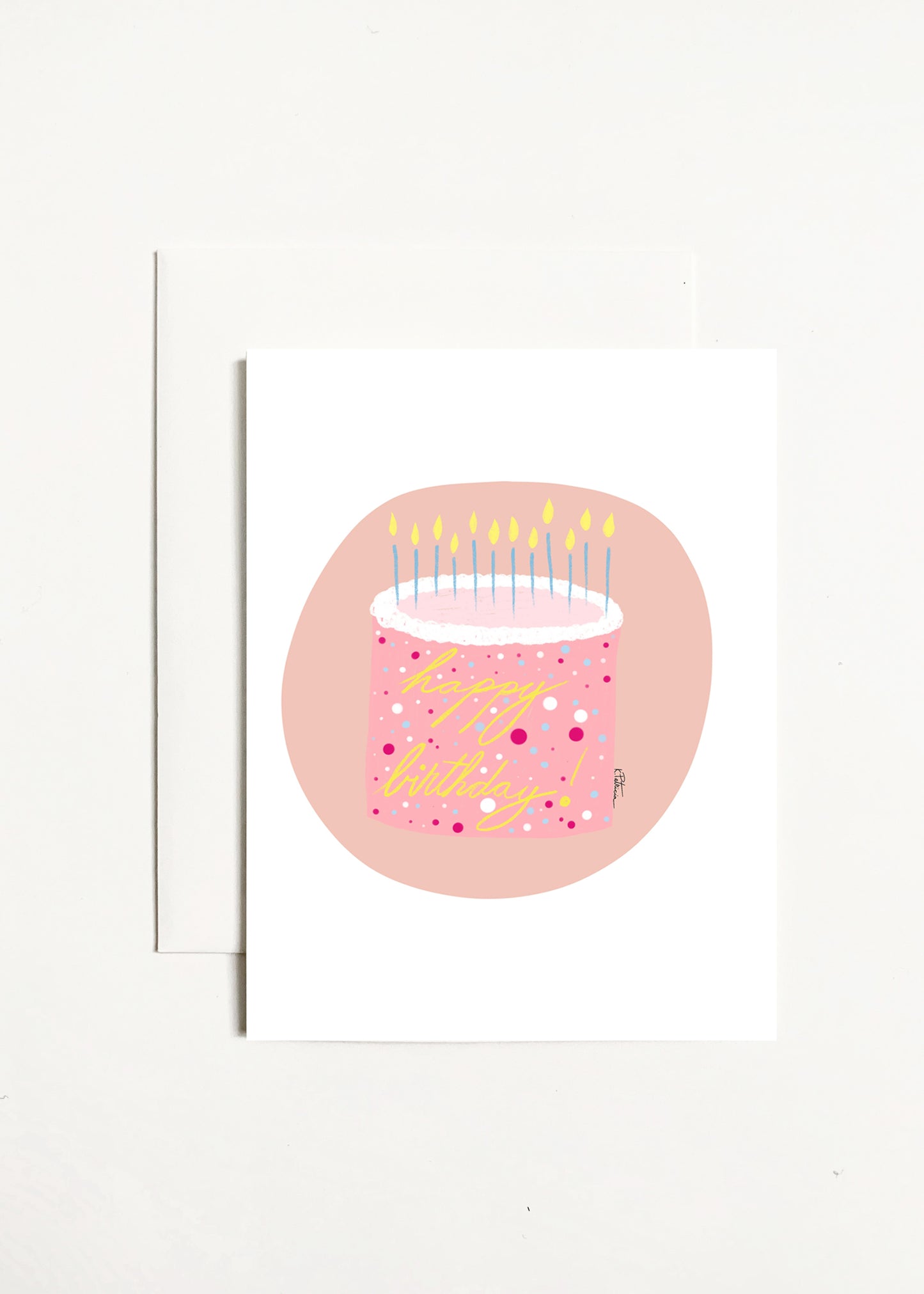 Pink Birthday Cake Circle