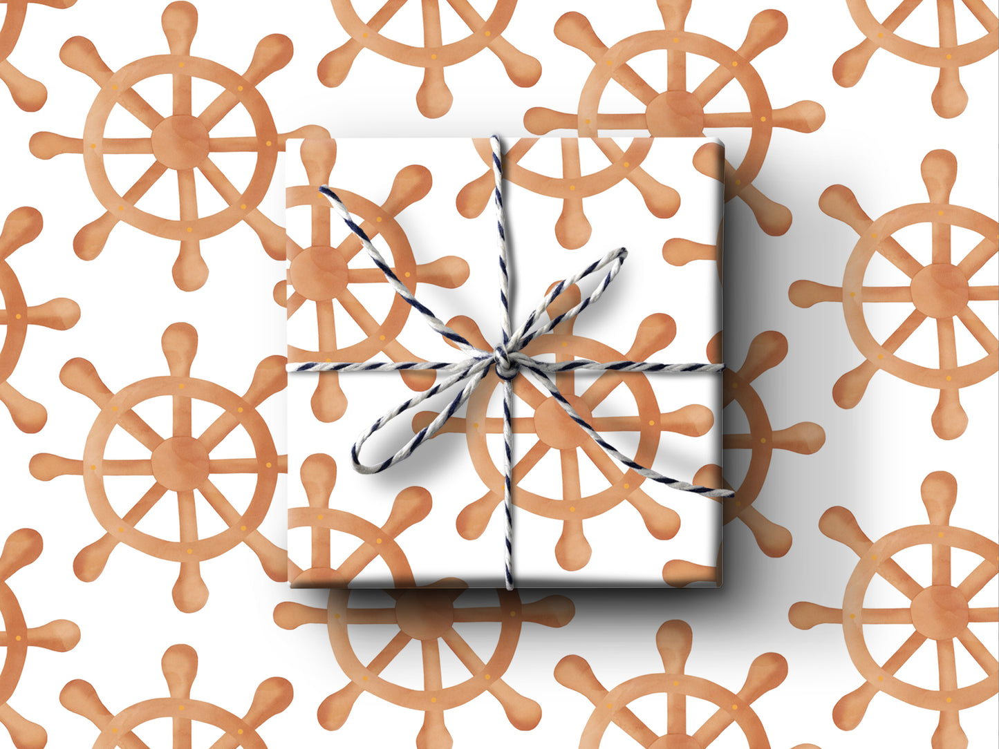 Nautical Wheel Wrapping Paper