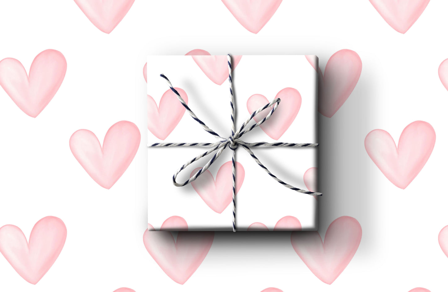 Pink Hearts Wrapping Paper
