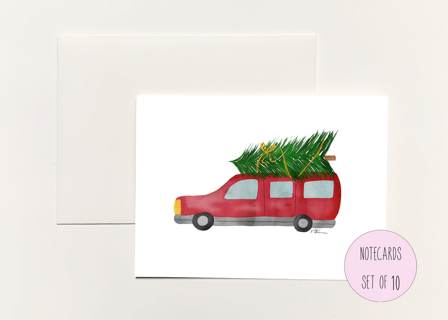Red Car With Tree