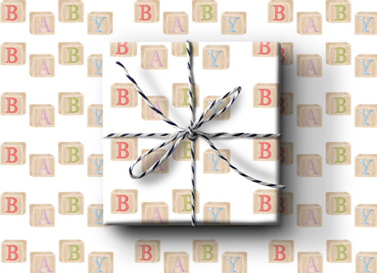 Baby Blocks Wrapping Paper