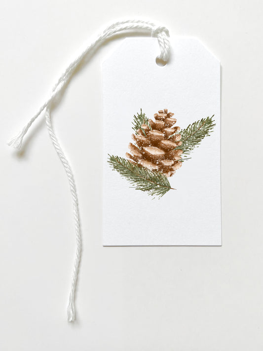 Holiday Pinecones Gift Tags
