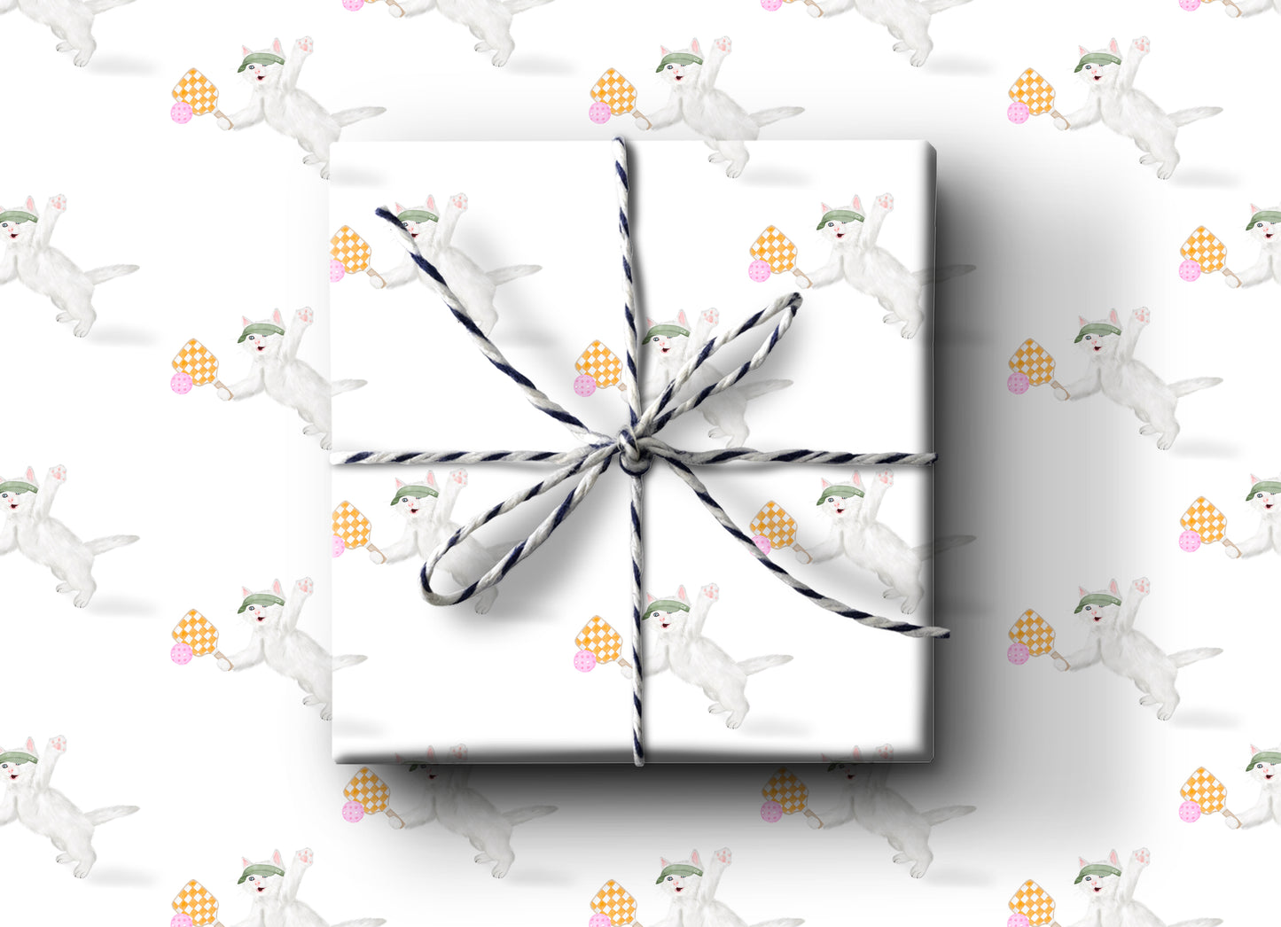Pickleball Cat Wrapping Paper