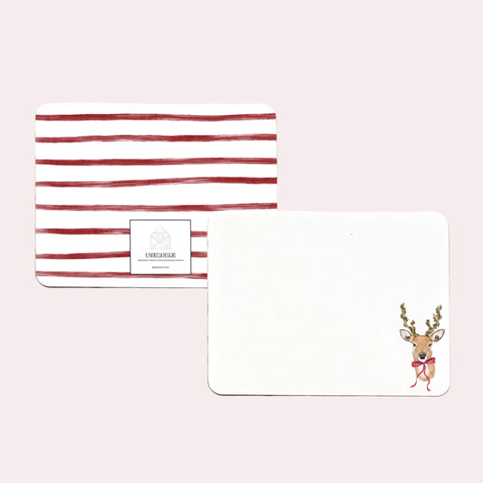 Reindeer Rounded Flat Notes