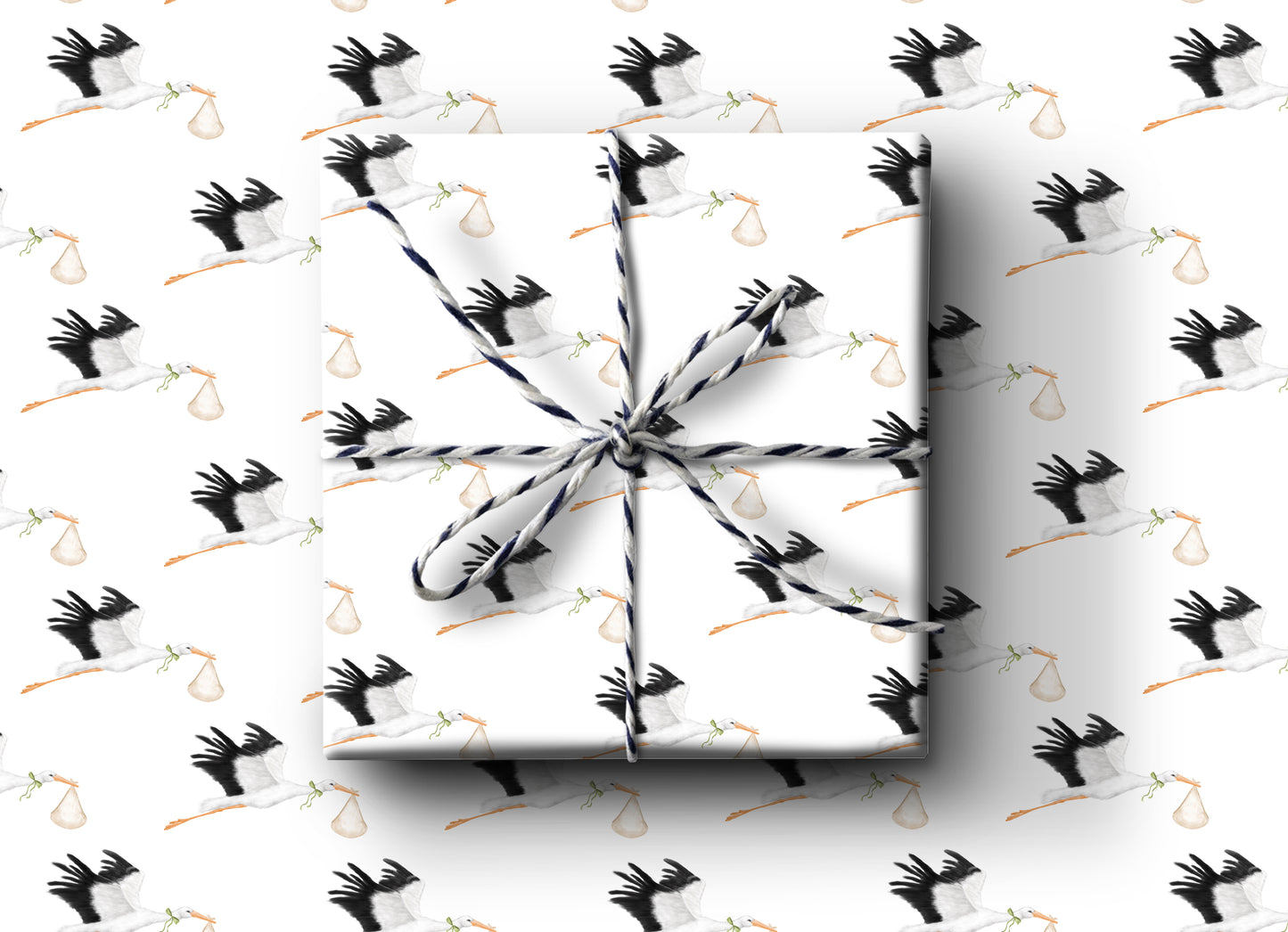 Baby Stork Wrapping Paper