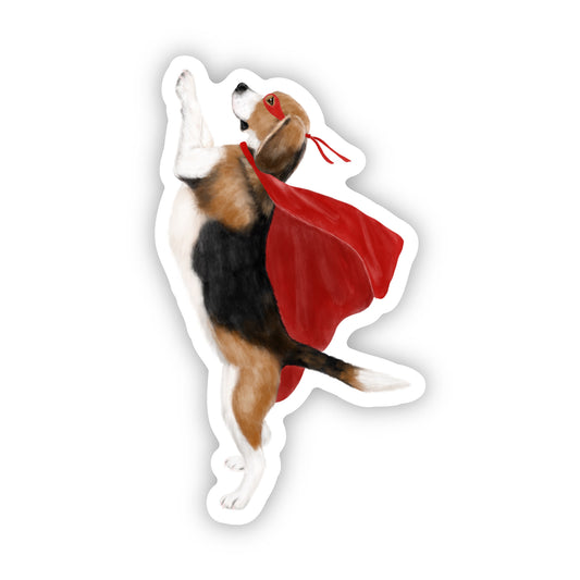 Superhero Beagle Sticker