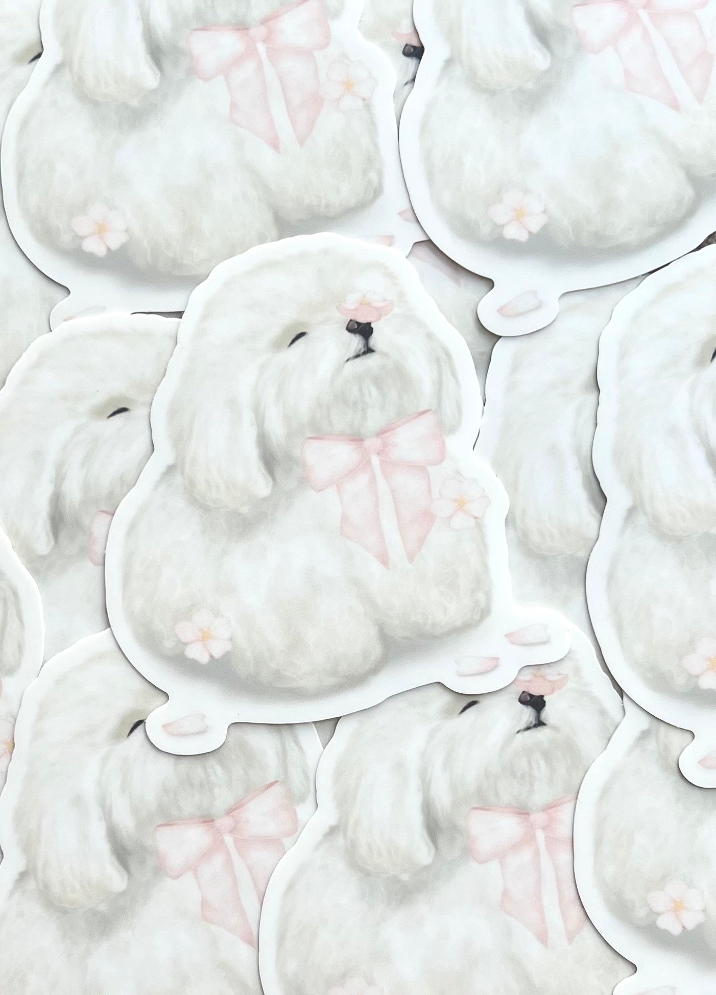 Sakura Bichon Sticker