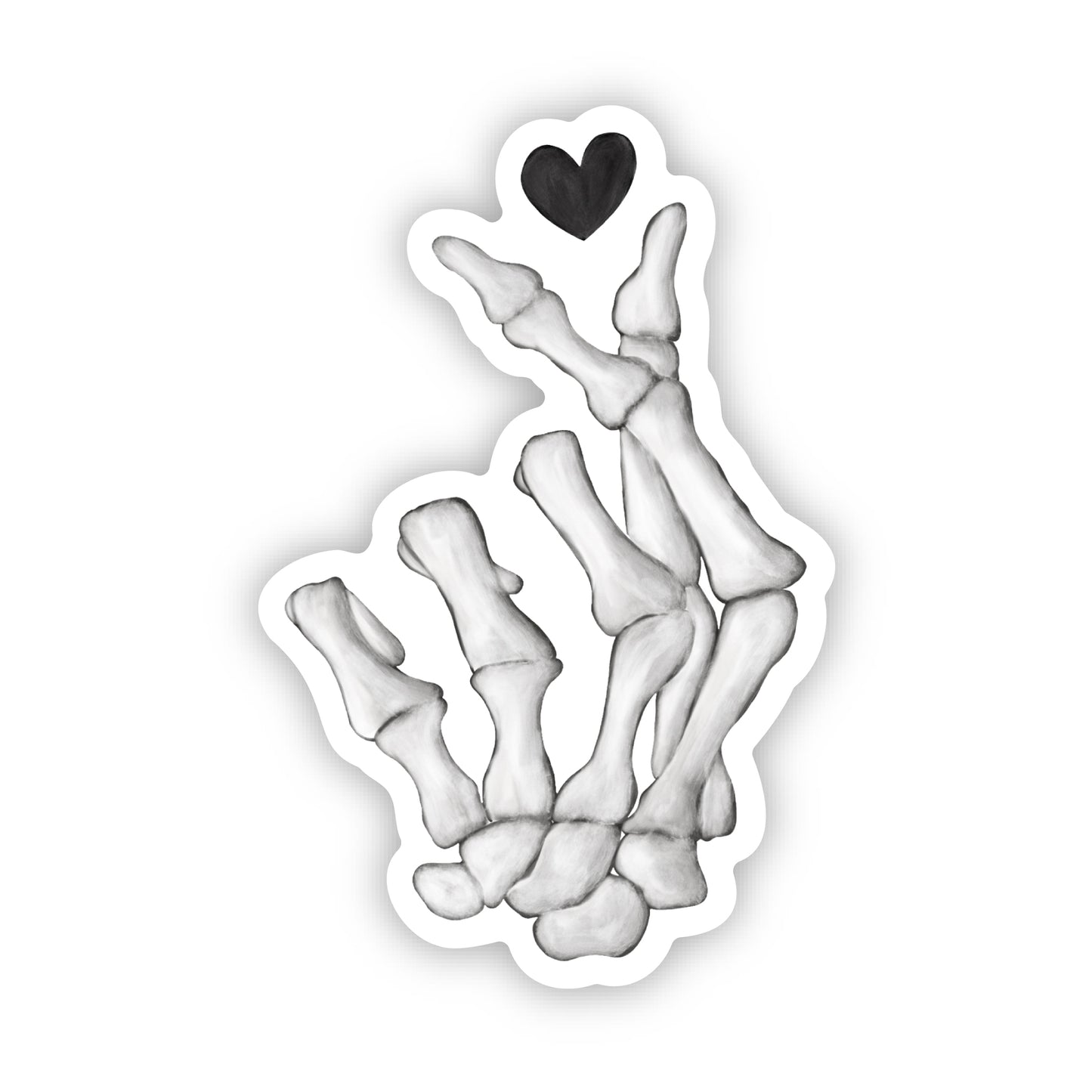 Skeleton Love Hand Sticker