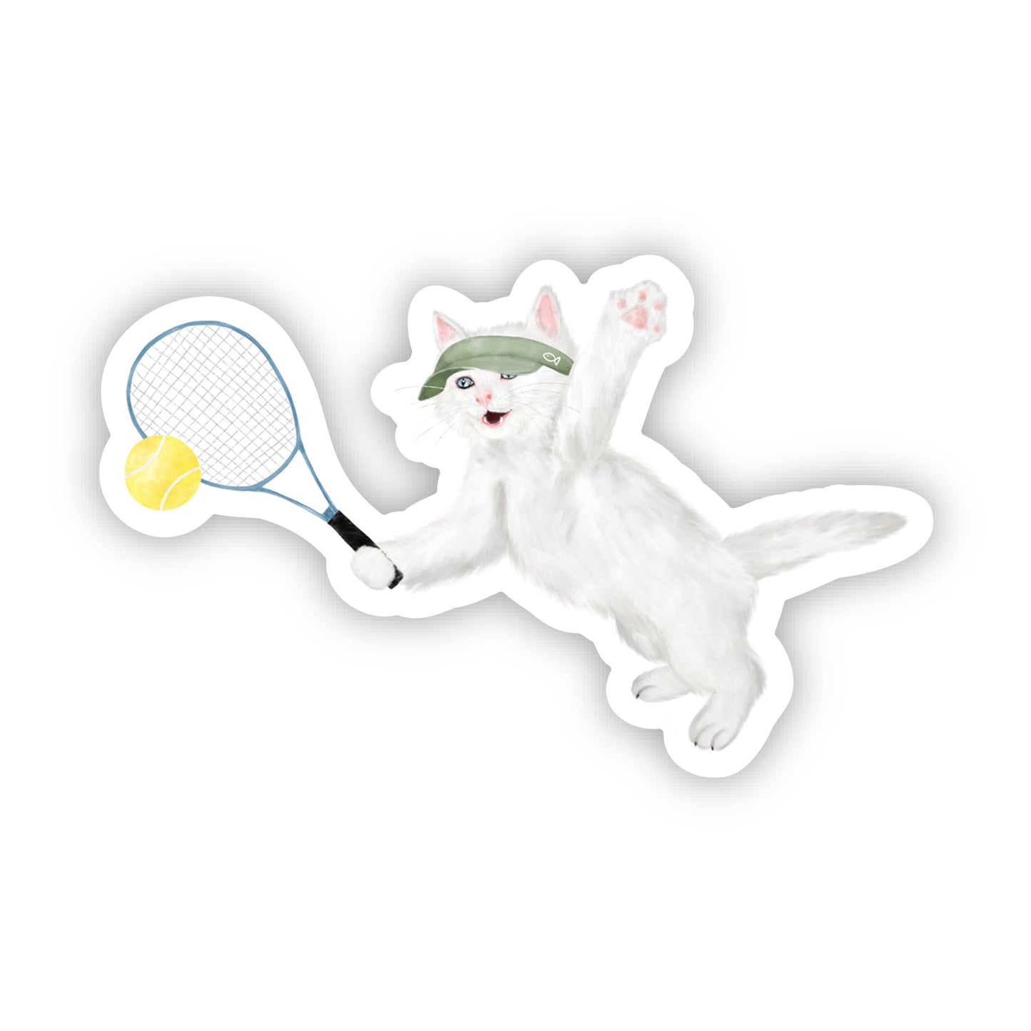 Tennis Cat Sticker