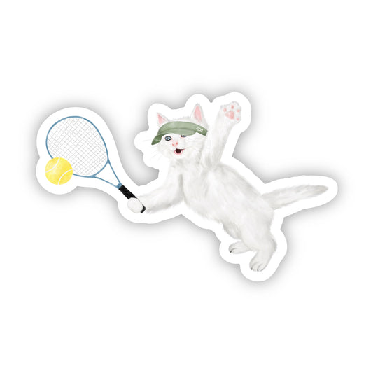 Tennis Cat Sticker