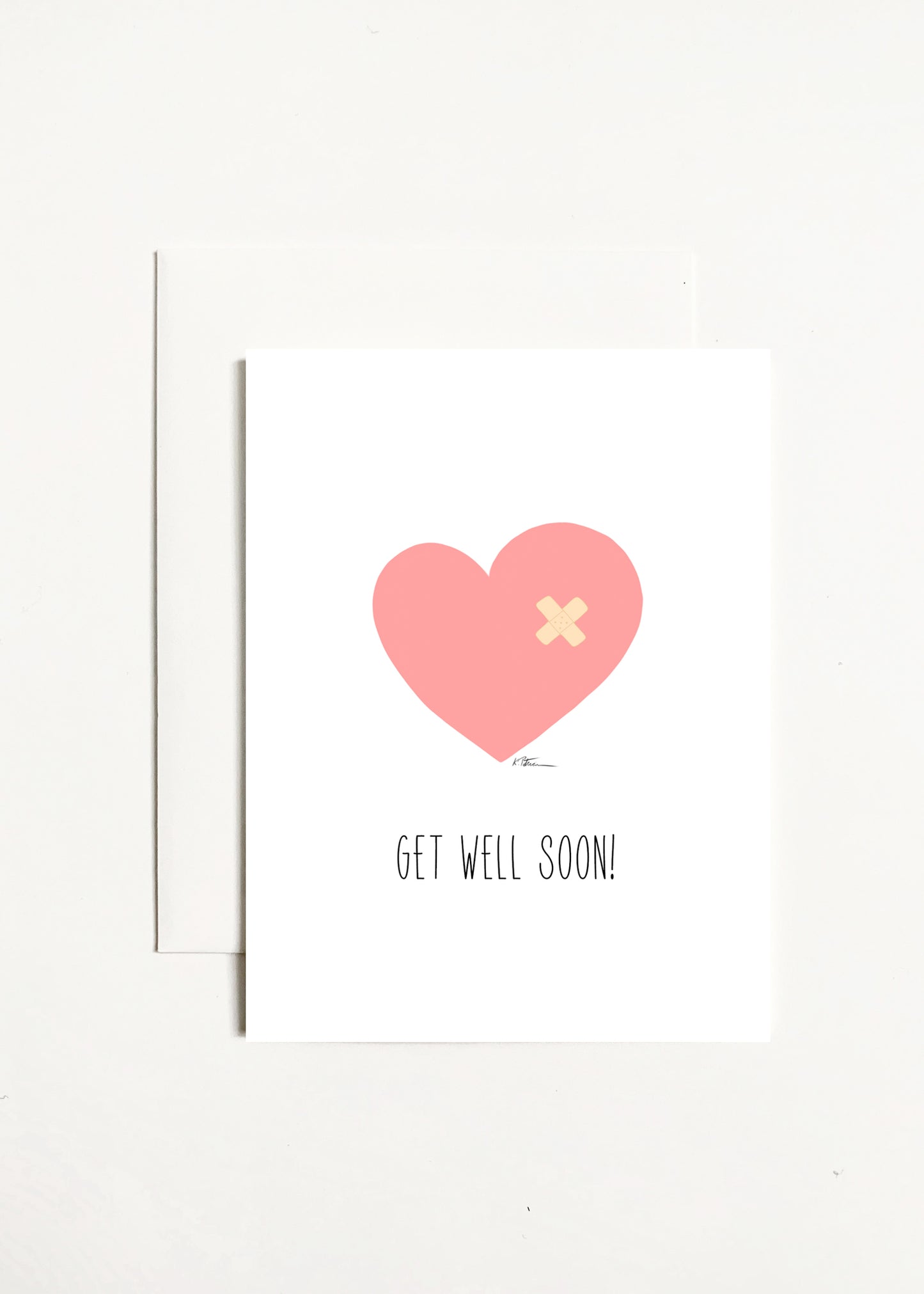Get Well Soon! - Heart With Band Aid