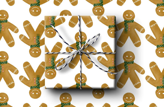 Gingerbread Man Wrapping Paper