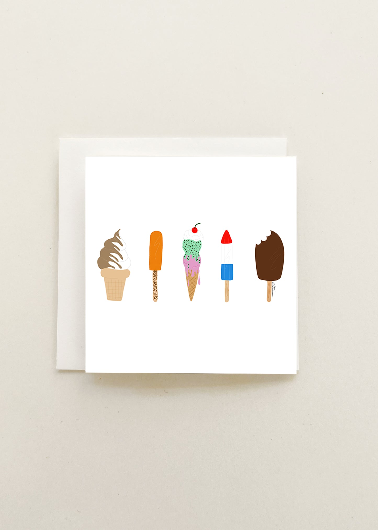 Ice Creams Enclosure Card