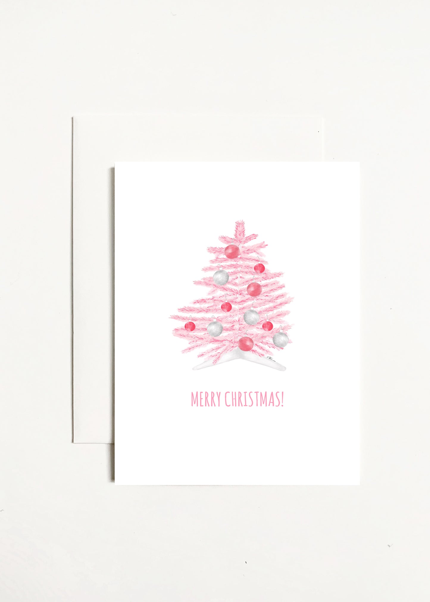 Merry Christmas! - Pink Fake Tree