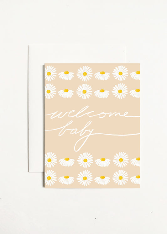 Welcome Baby - Neutral Daisies